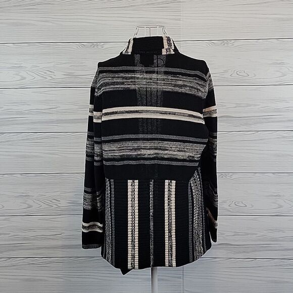St. John's Bay open front striped cardigan Size L - Picture 6 of 10